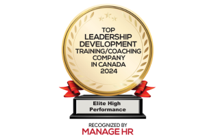 Top Leadership Development Training / COaching Company in Canada 2024 Award by Manage HR